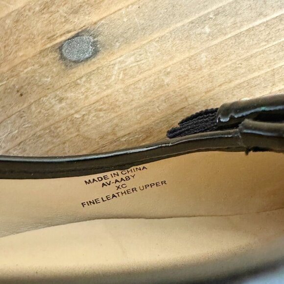 Adrienne Vittadini Leather Ballet Flats Bow Gold Accents 6.5 - Picture 8 of 10